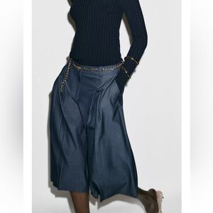 Zara Belted Chain Long Shorts